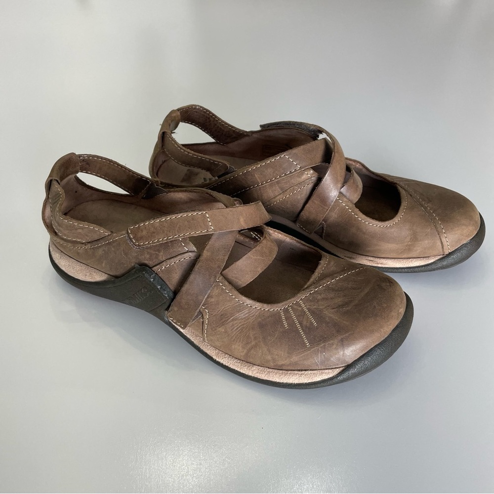 Romika Brown Leather Mary Jane Shoes, size 10